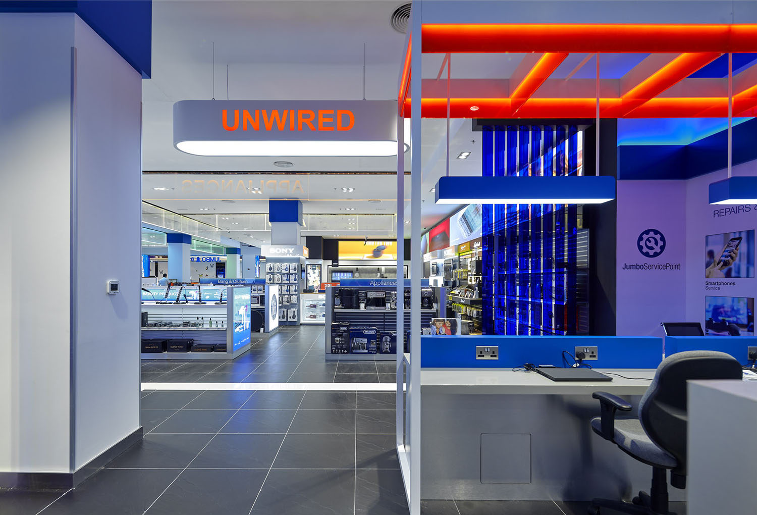 Jumbo Electronics Interior Design Retail